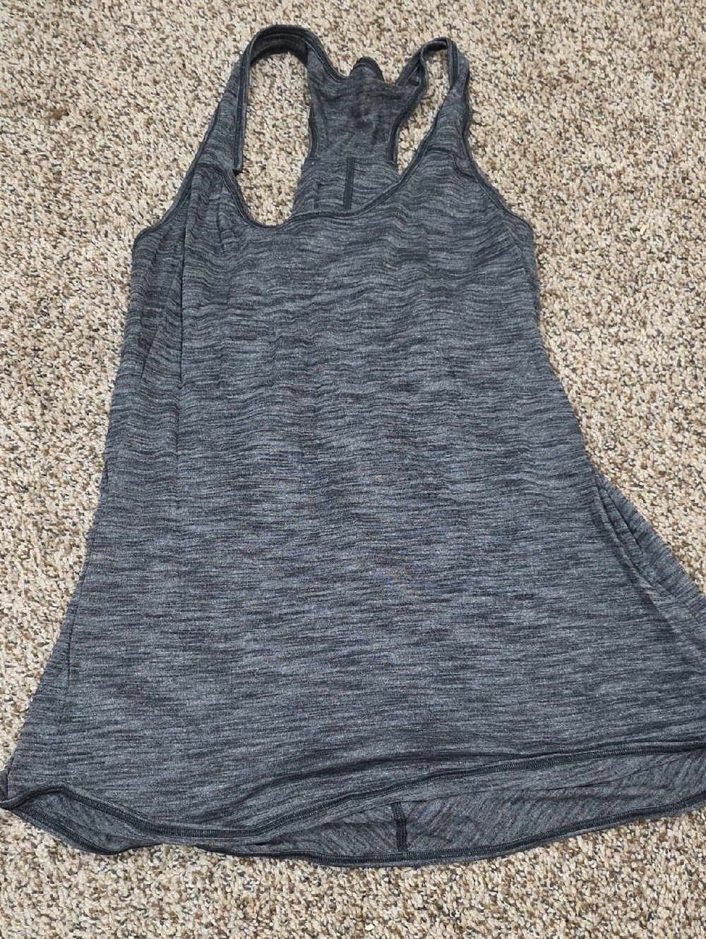 lululemon athletica Heathered Dark Gray Racerback Tank